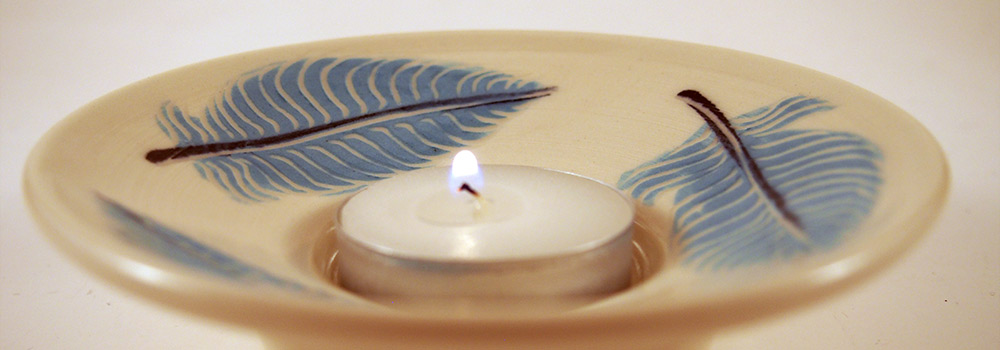 Tropical Feathers Tealight Holder
