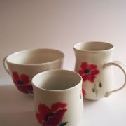 Red Poppy Curvy Mug, Cup & Tea Mug