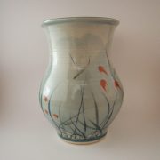 Swimming Goldfish Pattern Vase